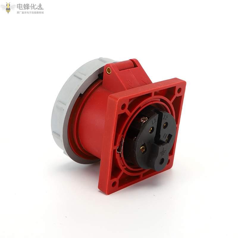 防水IP67工业连接器5芯16A250V工业3P+E+N暗装插座