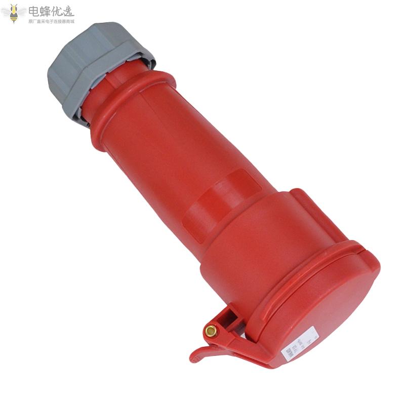 TYP526防水工业连接器32A400V红色4芯3P+E进口品质连接头IP44欧标