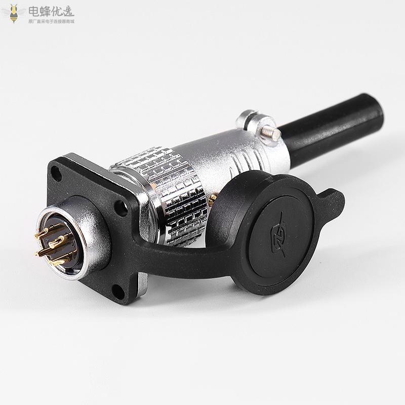 航空电缆连接器TP20_5芯母插头公插座法兰直式连接器厂家批发
