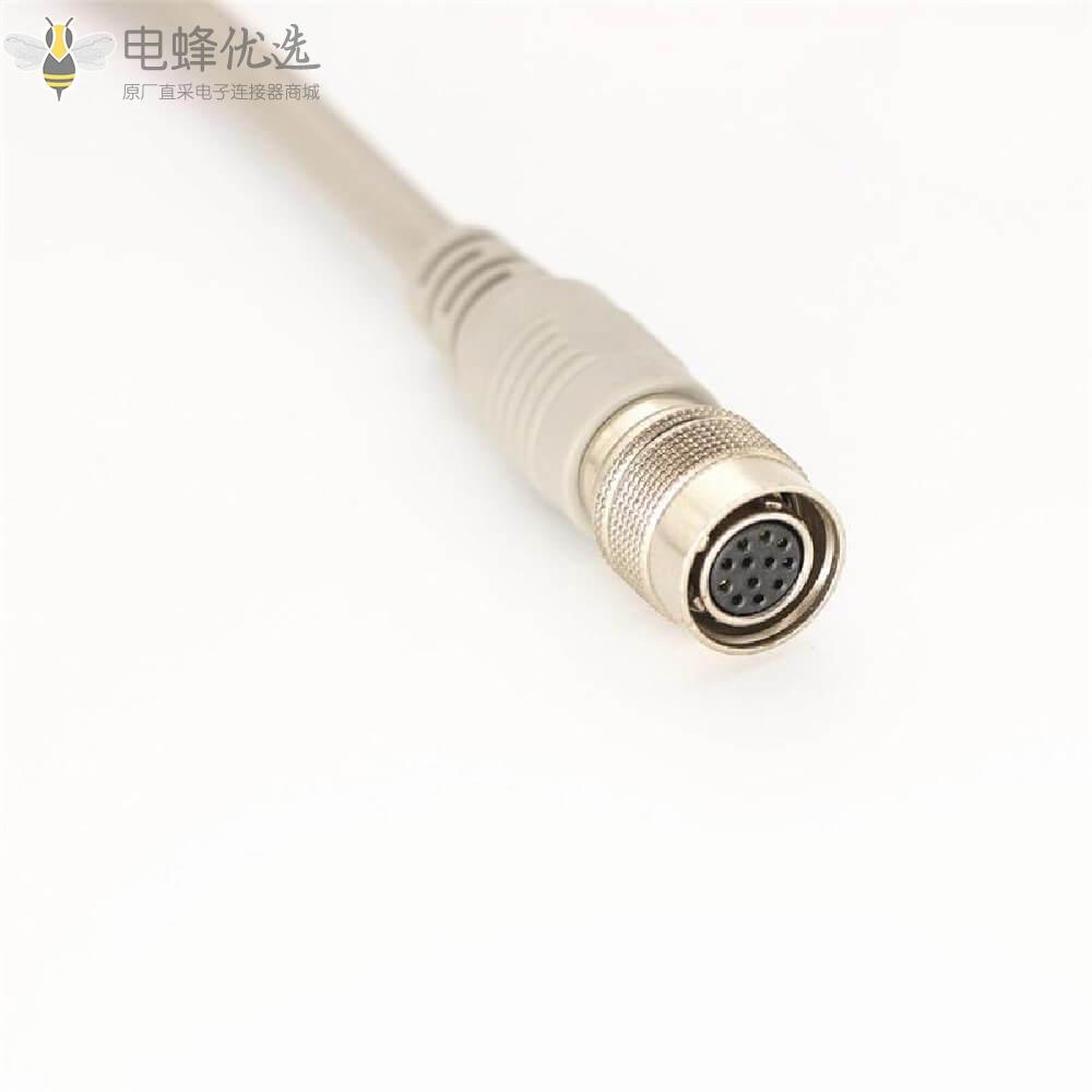 HR10A-10P-12S_12pin插孔母连接器工业相机链路电缆端线材厂家