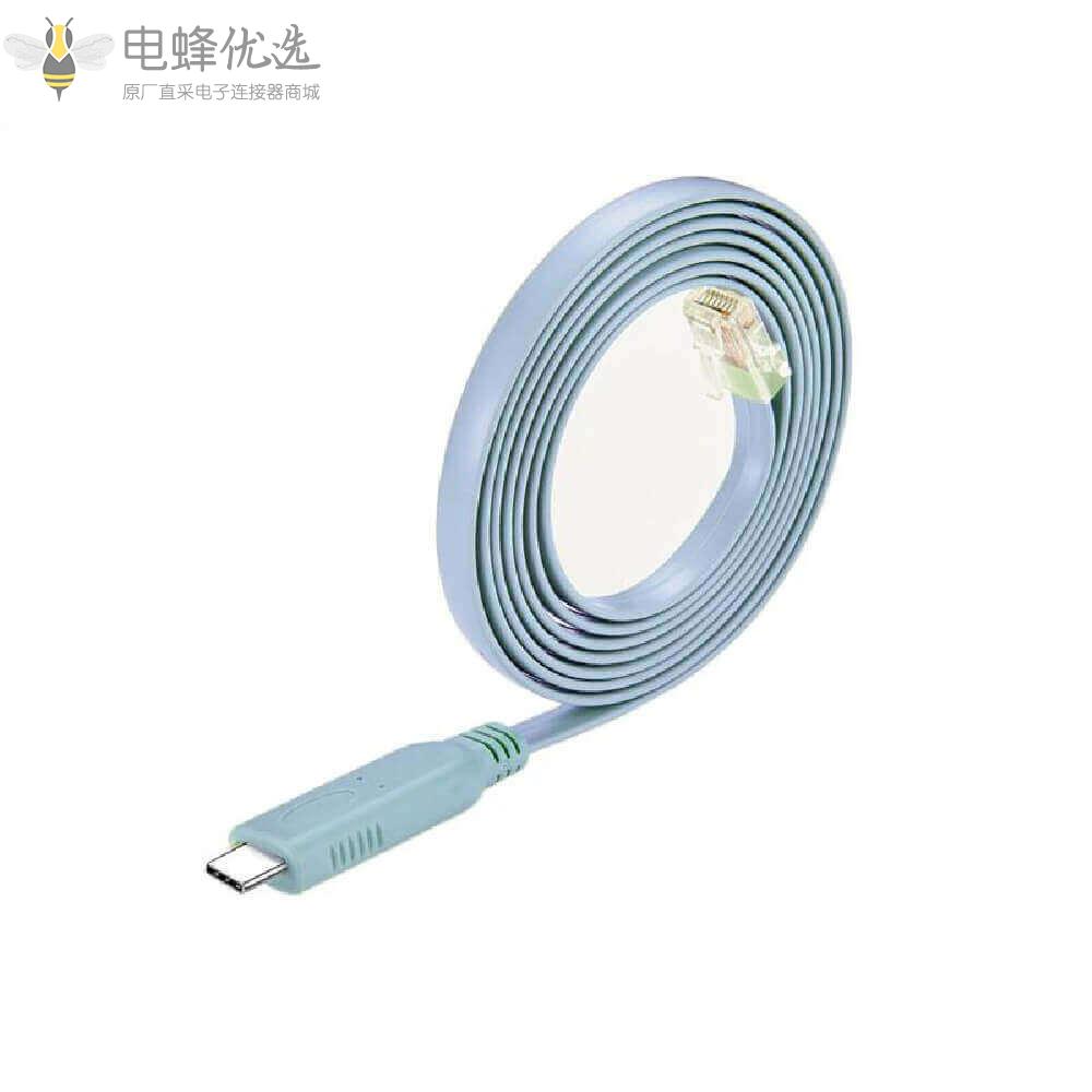 USB_RS232_type_C转RJ45接2米线材生产厂家直销