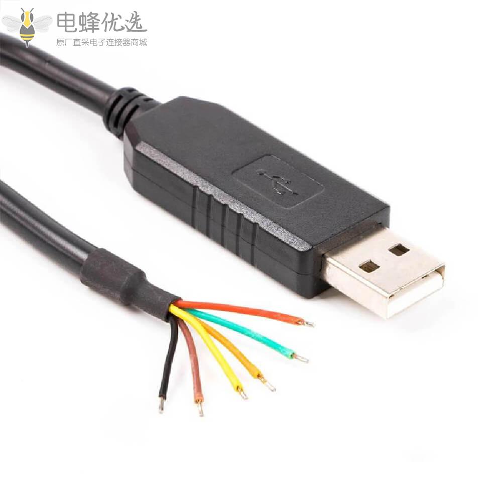 Ftdi芯片USB公头Type_A转Ttl串口电缆线1.8m_Ttl_232r_3V3_We