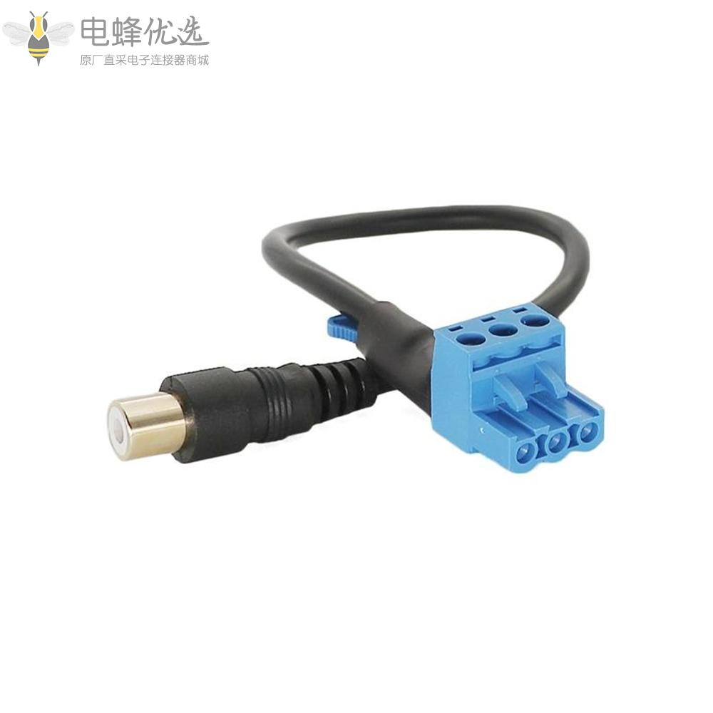 RCA母头转Anytek3针连接器端子
