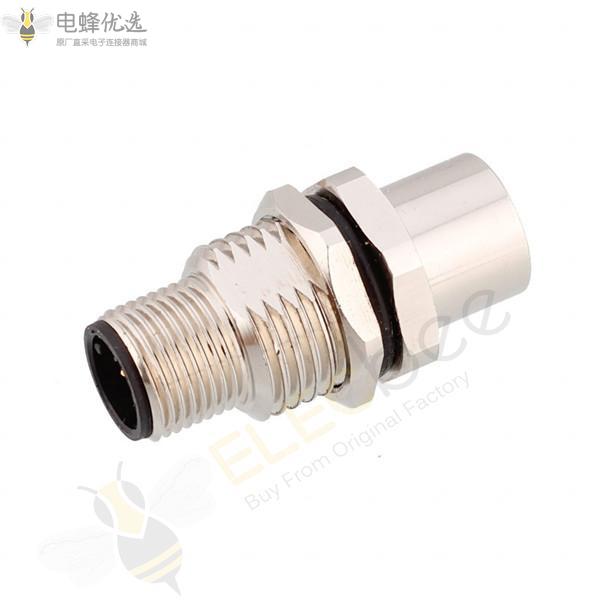 M12转接器I型转接头A编码345812芯公头转母头连接器插头防水