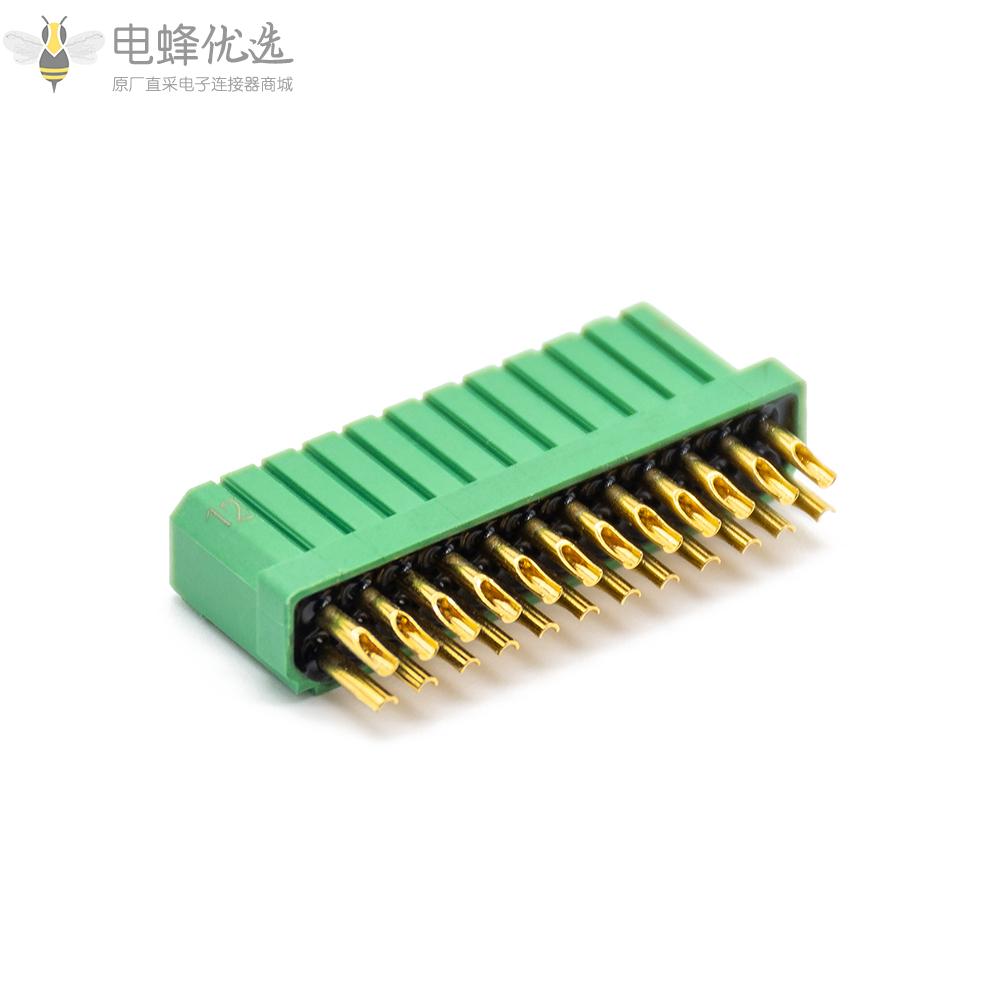 JL24系列印制板电连接器24针孔式插头PCB插板导线焊接