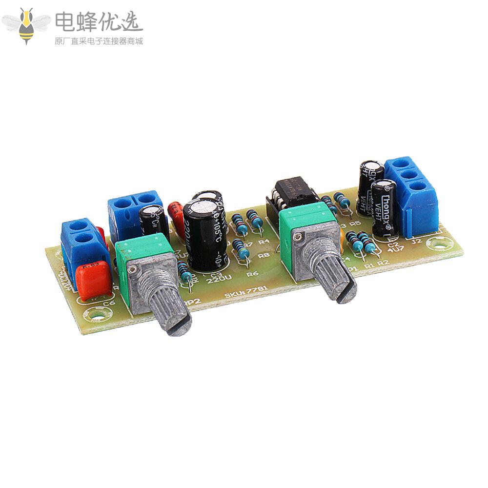 单电源DC10_24V_22Hz_300Hz低音炮前级板低通滤波器模块