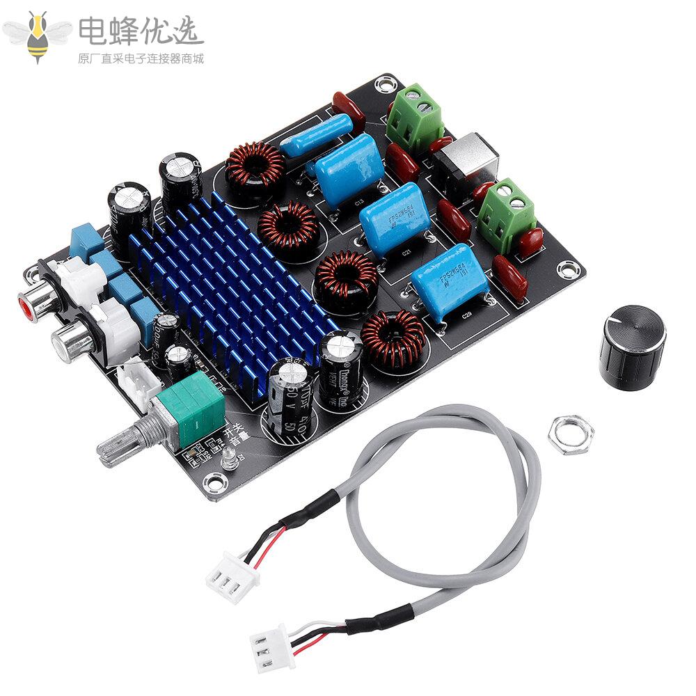 XH_M590_DC12_24V大功率100W*2_TPA3116D2数字功放板家用音响功放板