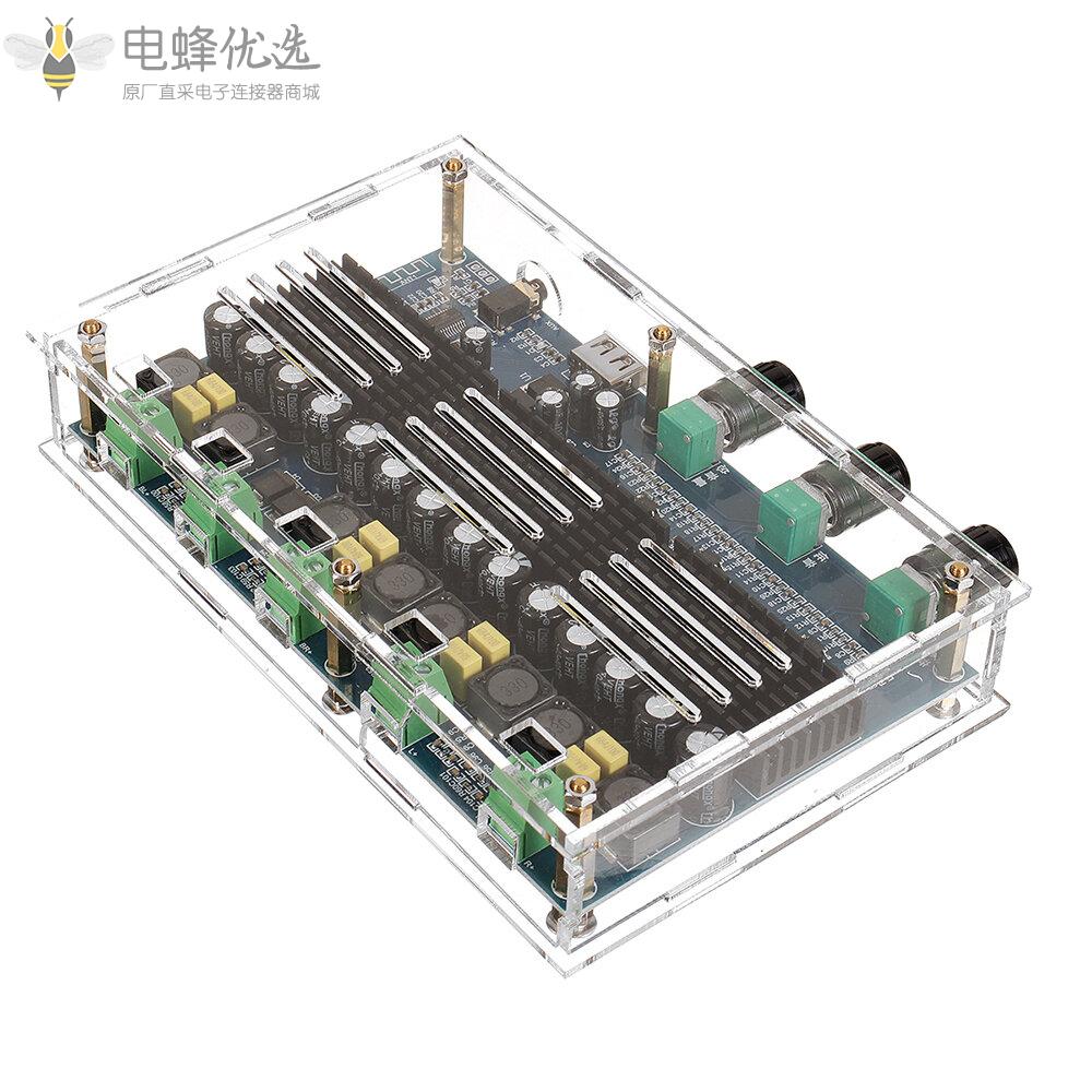 XH_A310蓝牙5.0_TDA3116D2数字功放板四声道双低音双立体声2*50W+2*100W带调音功放