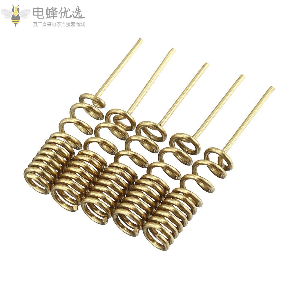 5件铜GSM_GPRS直弯弹簧天线粗铜螺旋线圈绕线天线GSM主板焊接DIY