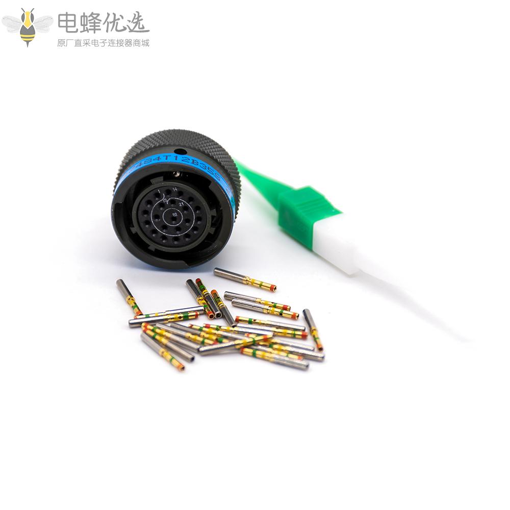 D38999连接器卡口式N键位12号壳体22芯孔式插头