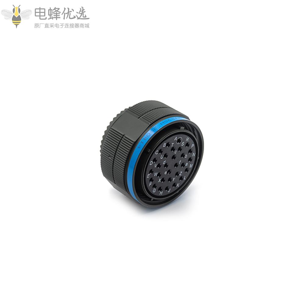 D38999插头29芯带孔母插头军绿色25号壳体连接器