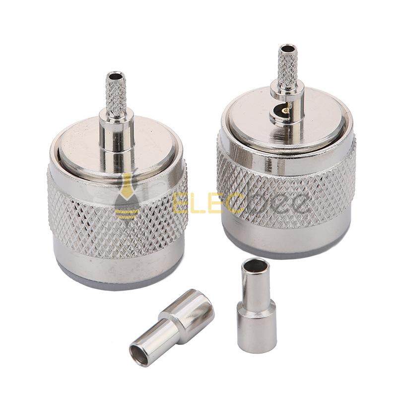 N型射频同轴连接器N-C-J-1.5开窗直式公头压接RG316RG174线缆接头