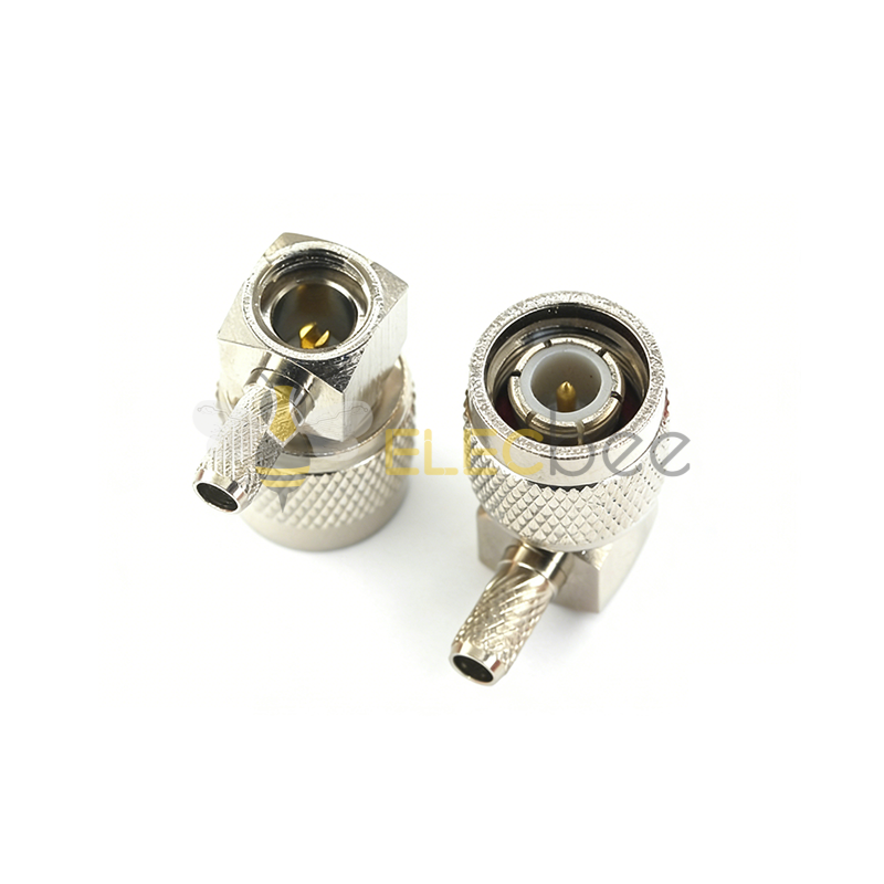 全铜射频连接器 TNC-J-3 弯头内针 RG58/RG142适用 TNC公头50-3