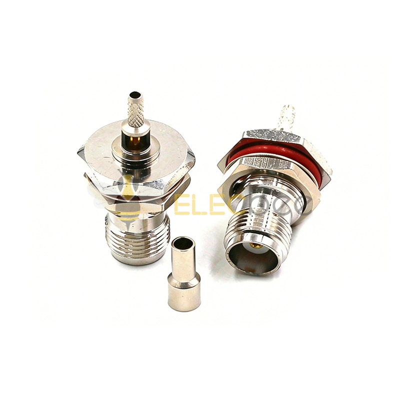 全铜射频连接器 TNC-KF-1.5 开口 4孔法兰18*18MM 未做线 TNC母头