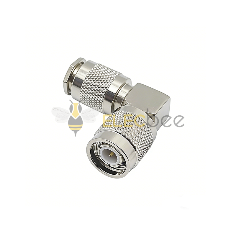 射频同轴连接器TNC-JW-3 TNC弯公头压接RG58 LMR195 50-3线连接头