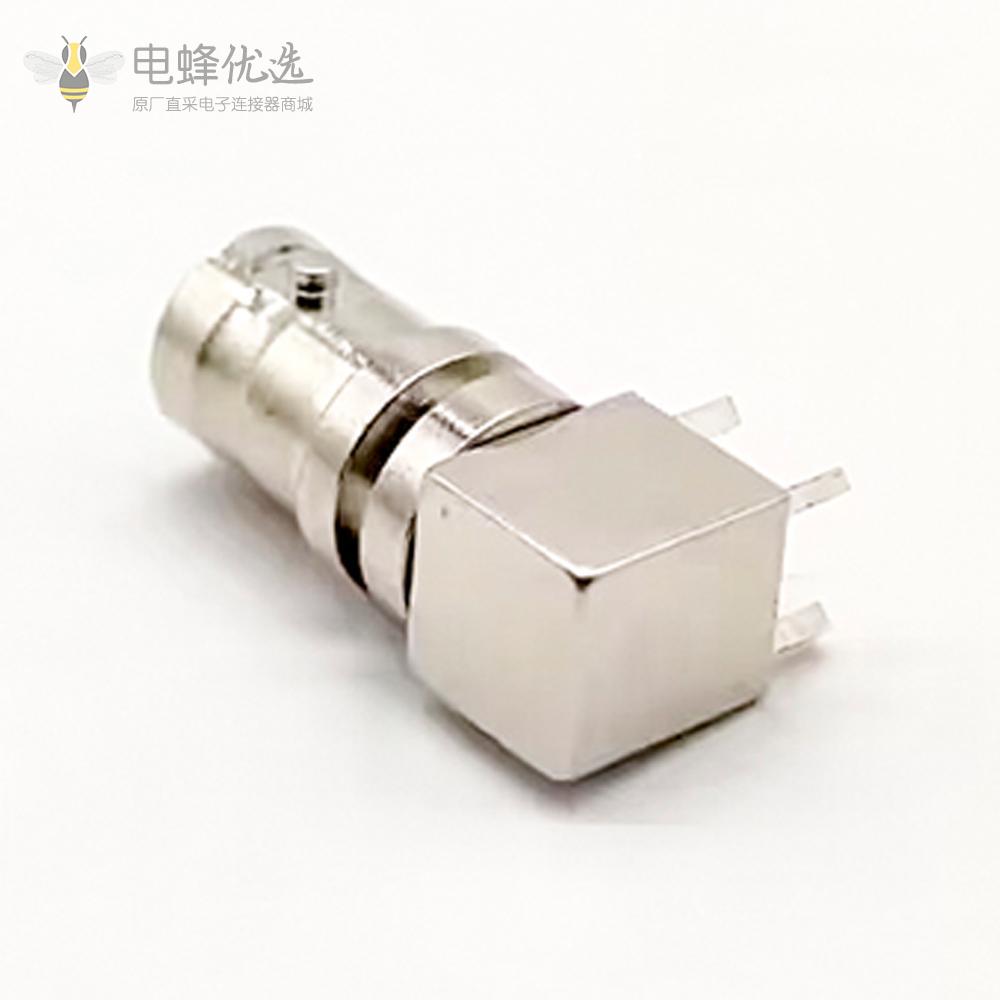 母头BNC连接器PCB安装弯式插孔50ohm