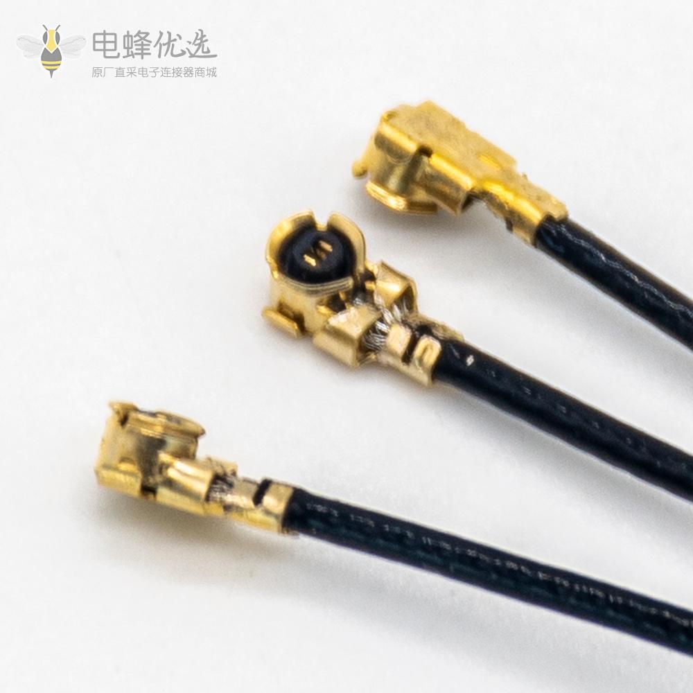 射频同轴电缆组件RF1.13黑色线材IPEX Ⅰ接IPEX Ⅰ