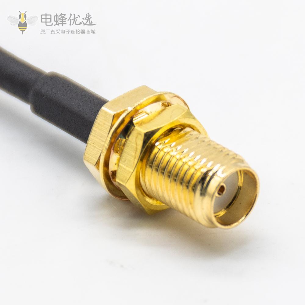 SMA弯头射频线SMA母头转弯公头RG316组装线材