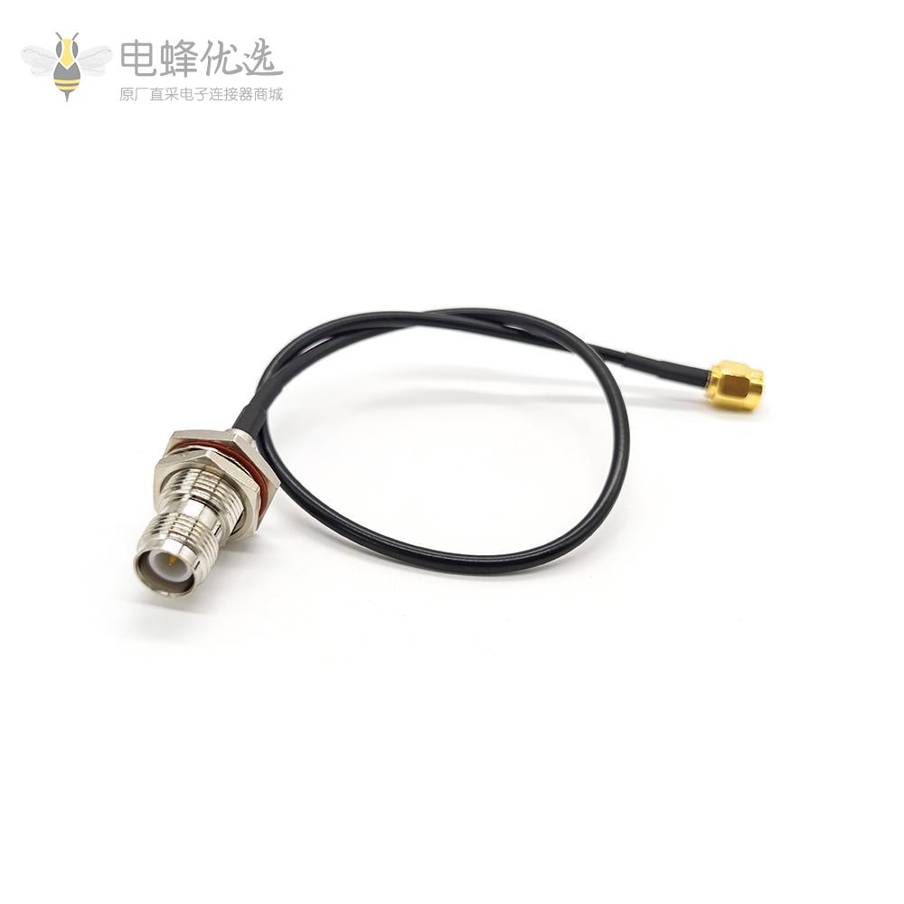TNC连接器母头反极转SMA公头RG174射频组装线