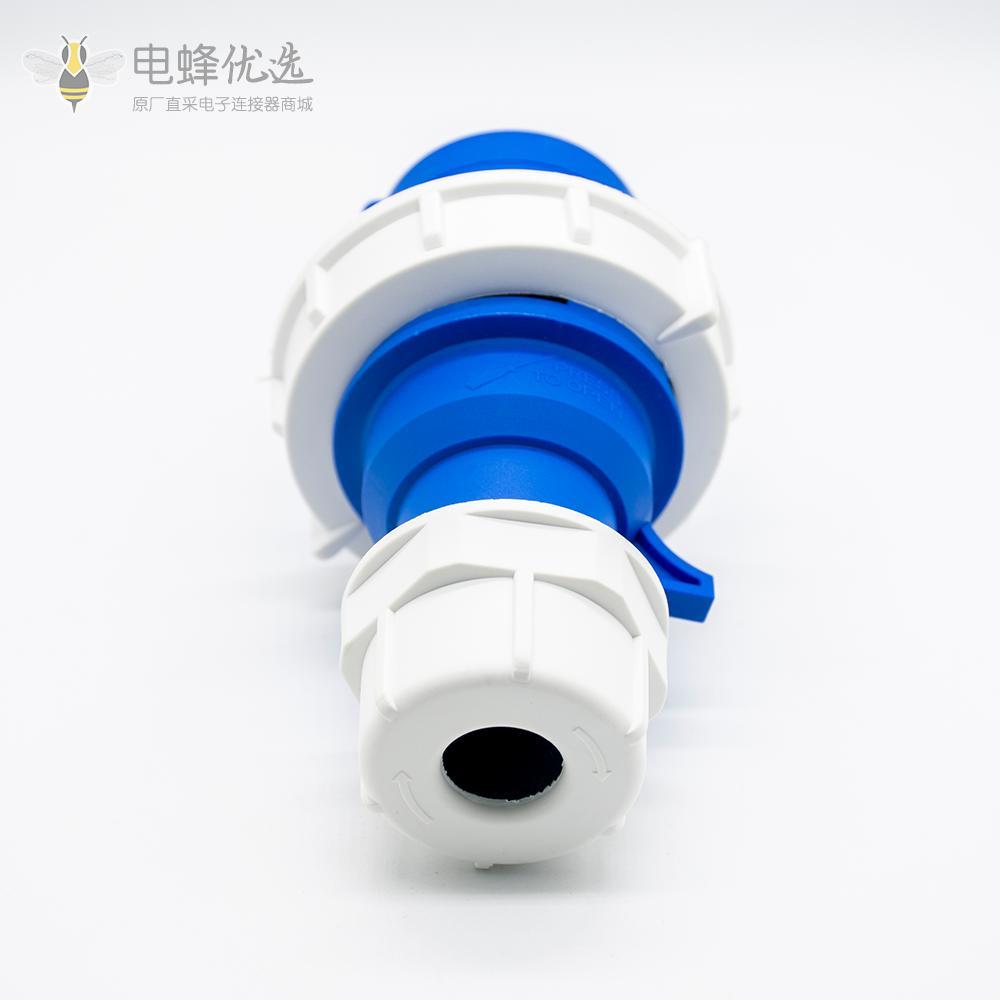 CEE防水蓝色 16A 3芯两相IP44工业插头